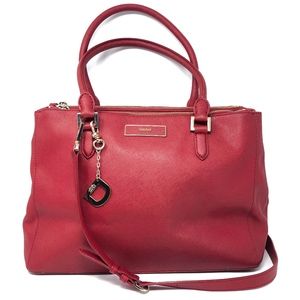 DKNY Saffiano Leather Satchel Crossbody Bag